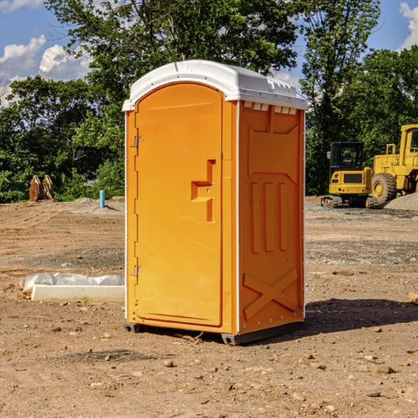 how often are the portable restrooms cleaned and serviced during a rental period in Tuscola MI